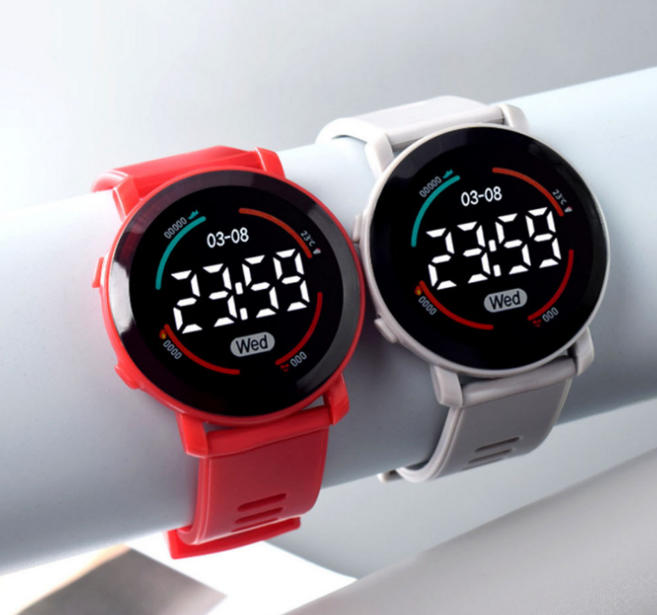 포르시오 LED 남녀 공용 디자인 손목시계