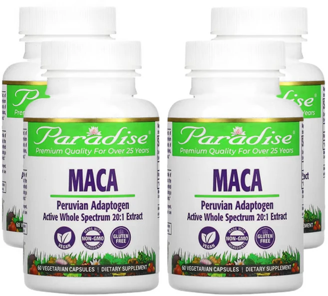 파라다이스허브 마카 베지 캡슐 60정, 4팩 - 쿠팡