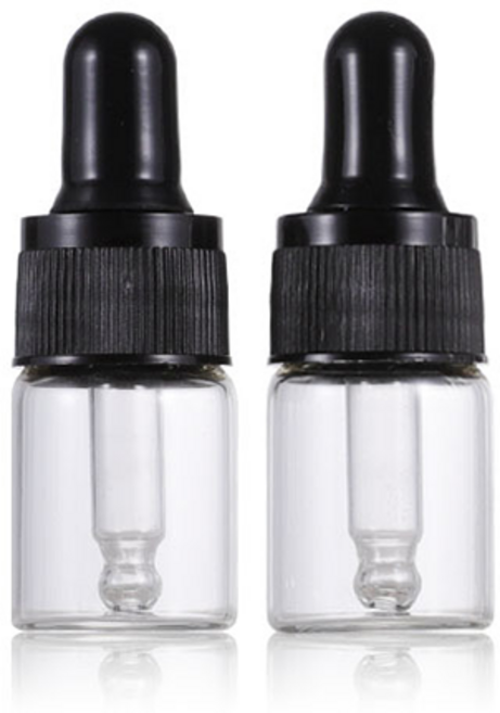 다올마켓 스포이드 공병 5ml 화장품공병 검정캡 투명 유리 공병 - 에센스 오일 디퓨저 공병, 1개