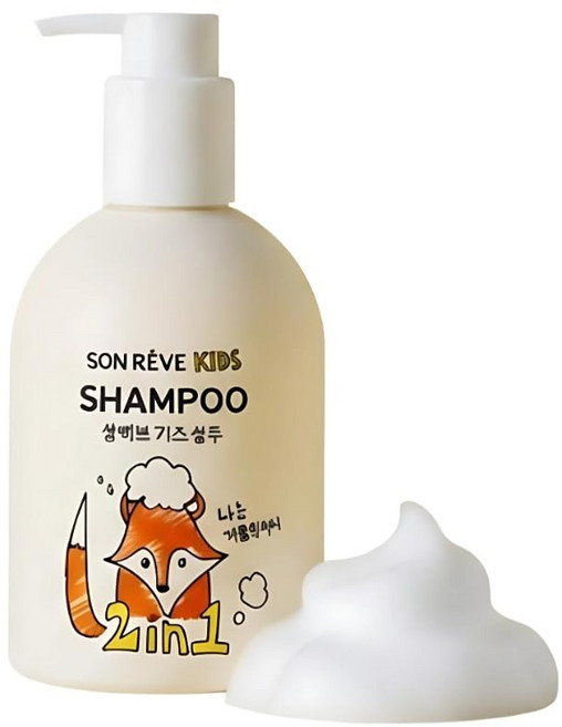SONREVE Kids 린스 인 샴푸 무첨가 민감한 피부 저자극 테스트 완료 눈에 덜