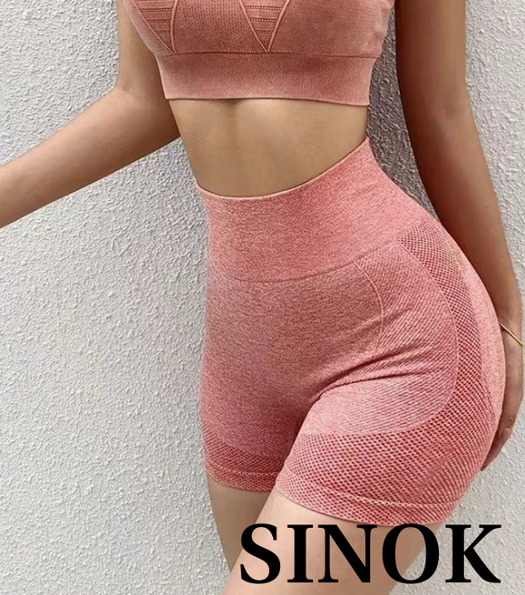 SINOK 여성 힙업 숏레깅스 하이웨스트 노Y존 핫팬츠 요가 필라테스 헬스 여름 운동복 3부 4부 크로스핏