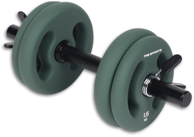 더스포츠 Moss 무게조절 코팅 덤벨 아령 세트 홈트 헬스, 1개, 10kg