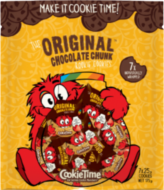 [쿠키타임] 오리지널 초콜릿 청크 초코칩 쿠키 25g X 7pk, 1개, 175g