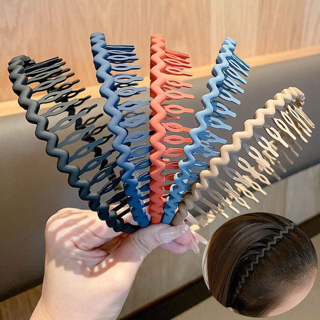 (5개세트) 코코쥬 빗살 지그재그 머리띠 남녀공용