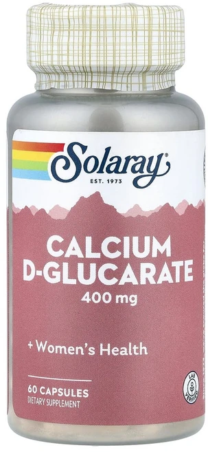 솔라레이 칼슘 d-글루카레이트 400mg 캡슐 60정(캡슐 1정당 200mg), 60정, 1개 - 쿠팡