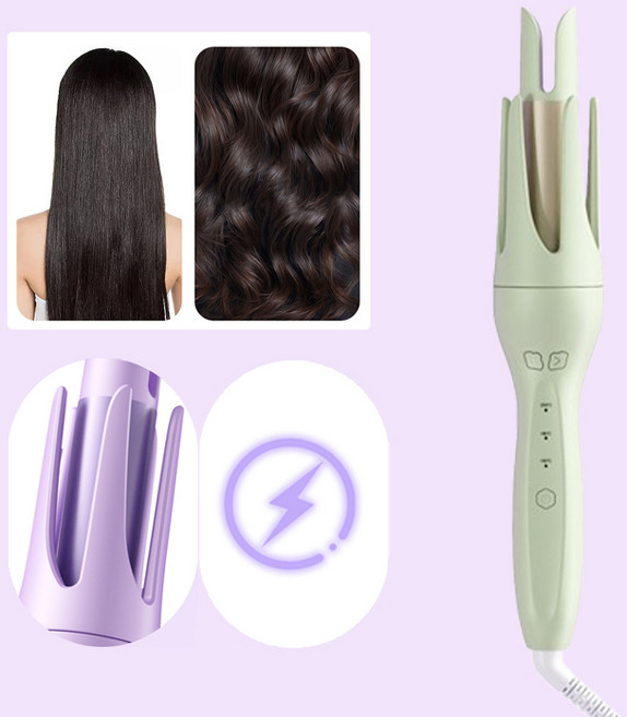 DS 자동 룰러 물결 고데기 28mm 천만 음이온 10초 빠른 정형, 그린