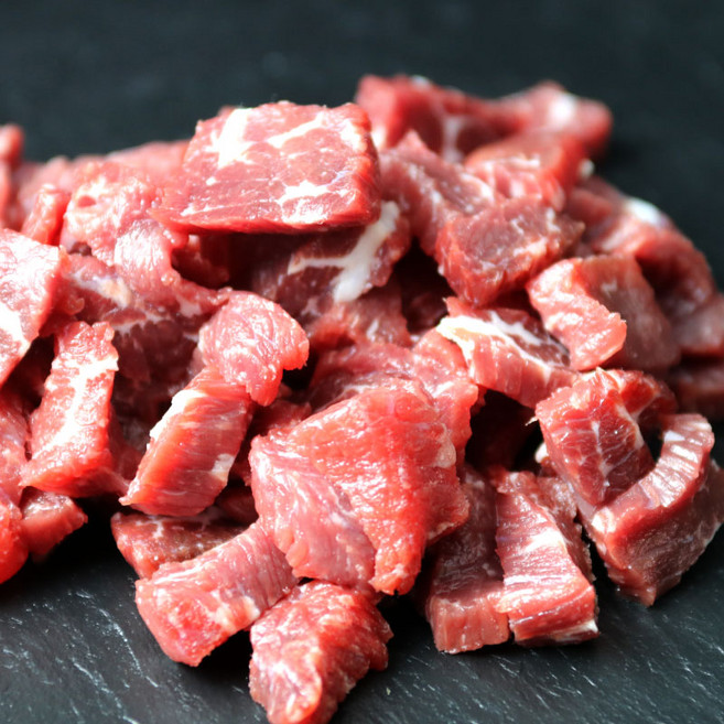 한푸짐 지리산 흑돼지 버크셔 삼겹살 목살 항정살 가브리살 앞다리살(냉장), 1개, 6_지리산한우국거리(썰어서)300g