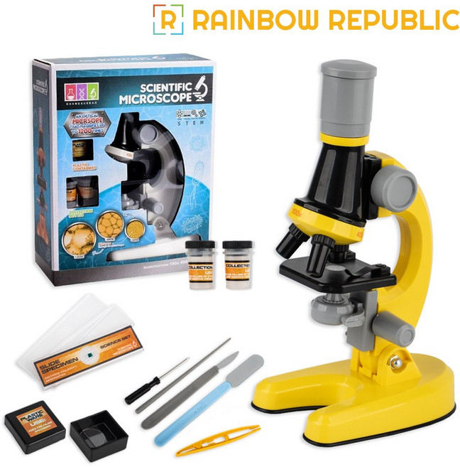 나는과학자 광학현미경 1200배, 옐로우, 1개, 1200배율