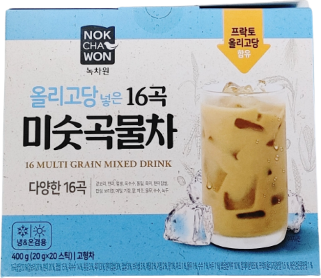 녹차원 16곡 미숫곡물차 400g (20g x 20스틱), 20g, 20개입, 1개