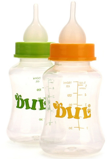 모유촉감 실리콘 반려동물 젖병 150m;l, 랜덤발송, 2개