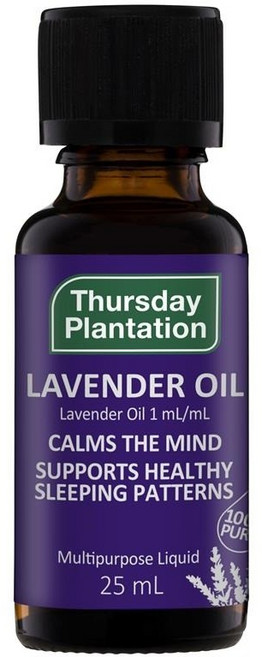 Thursday Plantation 星期四農莊 薰衣草精油 25ml, 1個, 薰衣草精油25ml_滴瓶2026.12,澳洲原裝正品保證