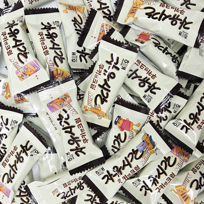 해태 자유시간 쿠키앤크림 미니 대용량 어린이집 유치원 간식, 8g, 60개