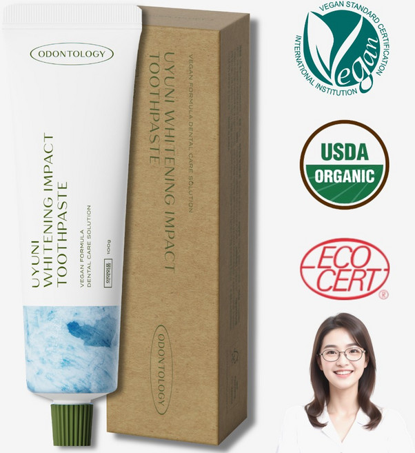 오던톨로지 우유니 미백치약 화이트닝 구취제거, 1개, 100g