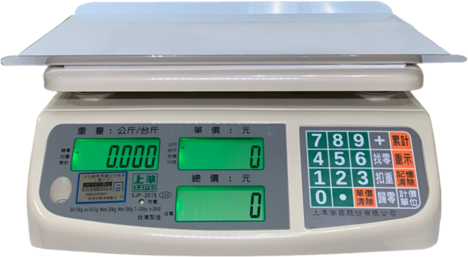 Dr.秤 電子計價桌秤 SJP-3015 市場用秤 經濟部標準檢驗局檢定合格 台灣製 含稅 保固一年, 1個
