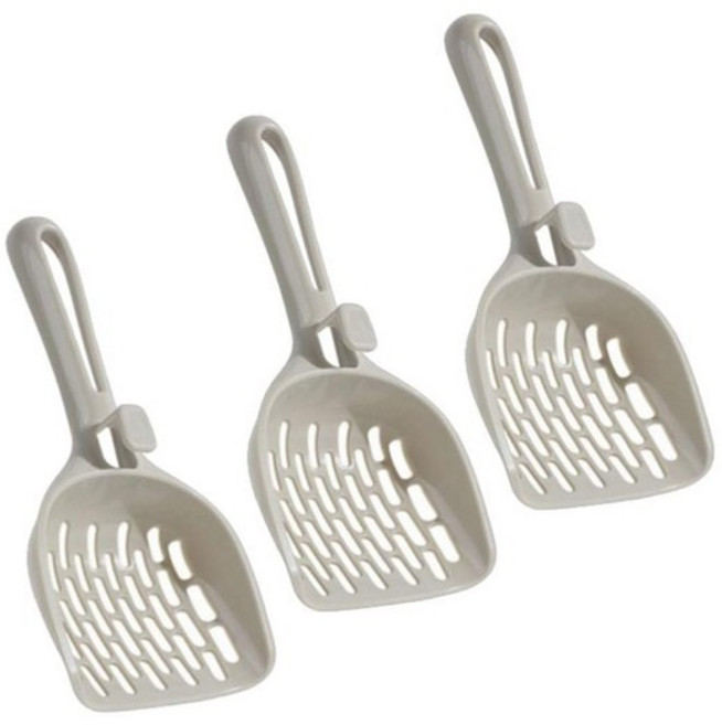 [아우트_63]걸이형 촘촘 고양이모래삽 모래주걱 3p세트, 상세설명 참조