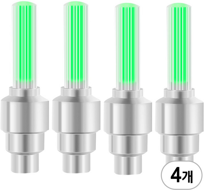 자전거 LED 휠라이트 A타입 자전거 라이트 후미등 후레쉬 싸이클 전조등, 그린, 4개