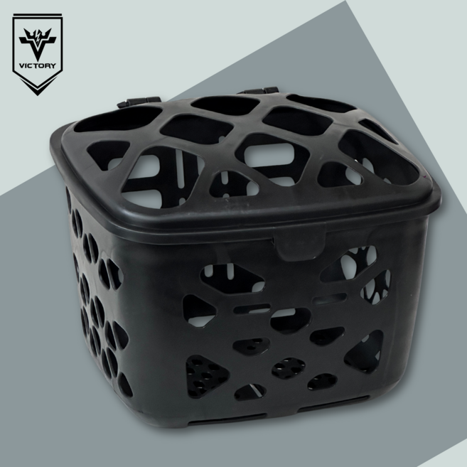 덮개가 있는 걸이식 바구니로 탈부착이 간편하며 킥보드 자전거 전기자전거 오토바이에 모두 사용 가능합니다., 1세트, 블랙