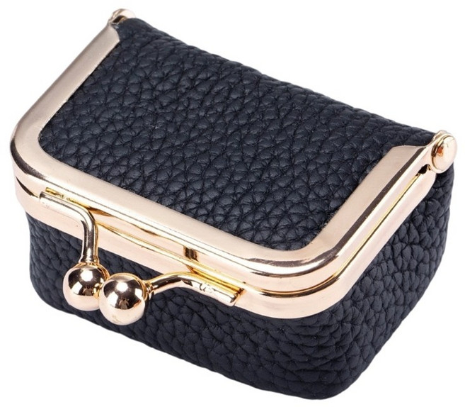 휴대용 동전 지갑 보석 케이스와 키스 락 가죽 보석함 반지 상자