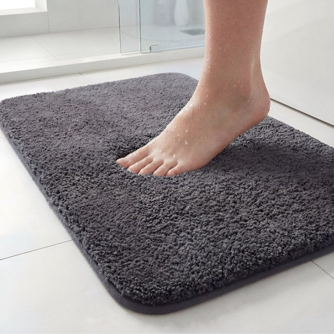 제이에스맘 욕실 화장실 호텔 빨아쓰는 먼지 없는 주방 발매트, 차콜그레이