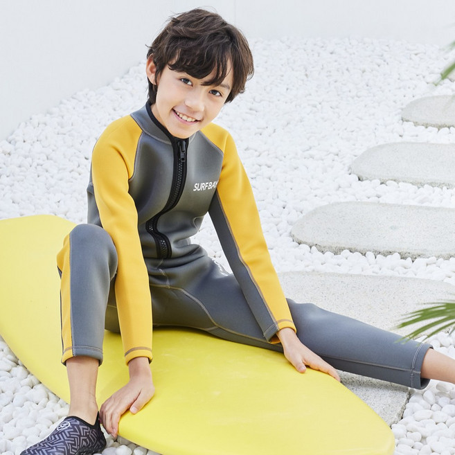 베베샤 키즈 아동 롱슈트 잠수복 다이빙슈트, 그레이