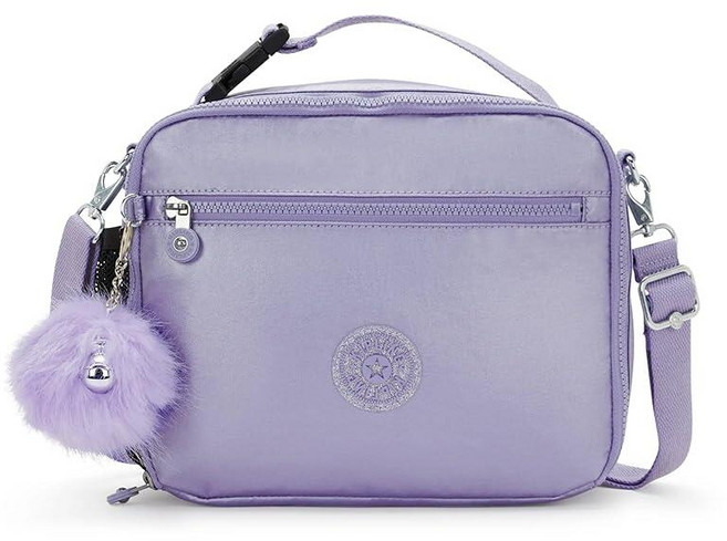 키플링 Kipling 여성용 Ermy Gm 런치 백, 자수정 아우라 메탈릭
