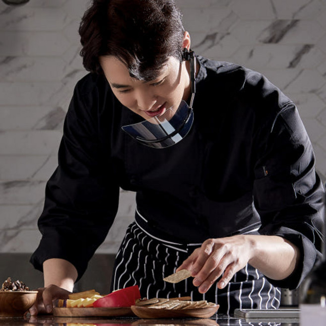 마스케어 헤드윙 투명 위생 마스크, 블랙, 1개, 1세트