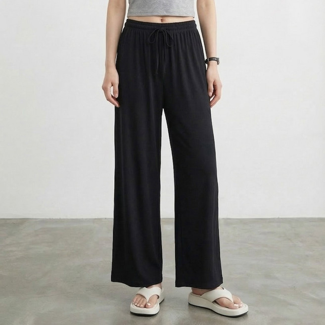 [여름 스판 쿨바지] 에이플심플 여성 냉감 와이드팬츠 Free~빅사이즈
