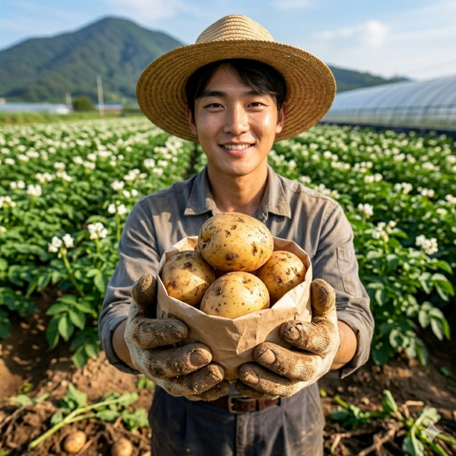 7위 - 국내산 햇감자 수미 두백 감자 산지직송 26년햇감자 포슬포슬, 1개, 특 사이즈 5kg (110-160g)