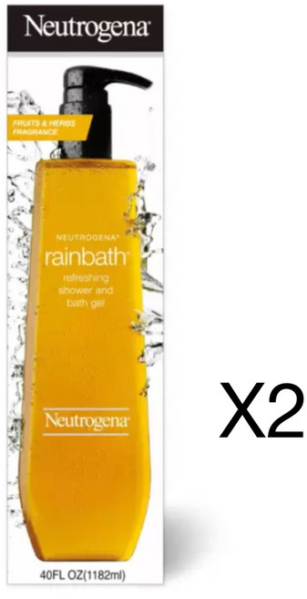 뉴트로지나 레인바스 바디워시 시나몬 엠버 향, 2개, 1.182L