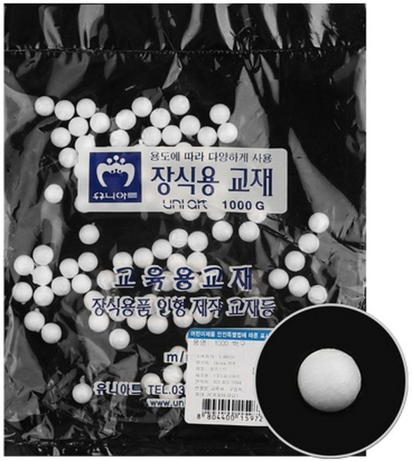 유니아트 1000 백구 스치로폼공 10mm 90개입 개(1개입) spi+2026nW