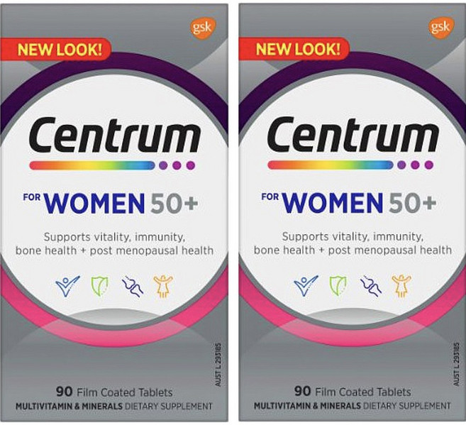 Centrum 善存 50歲以上女性適用綜合維他命膜衣錠, 2罐, 90顆