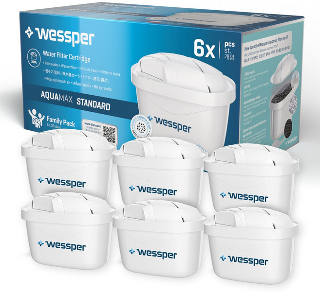 웨스퍼 필터(브리타 정수기 맥스트라 필터 호환) 6개, 단품