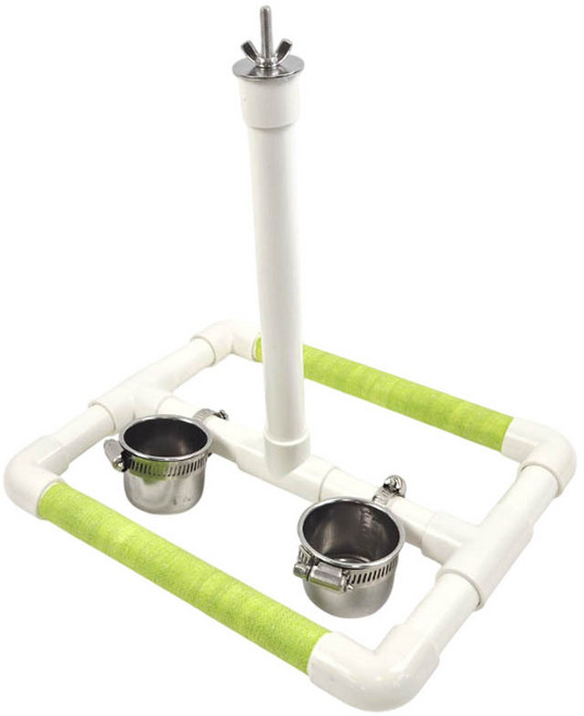 애니몰파크 사각 PVC 횃대 앵무새 놀이터 용품