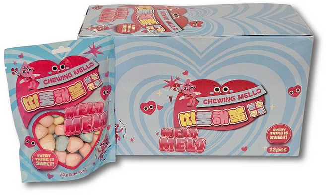 편의점 핫템 따룽해볼 멜로멜로 츄잉캔디, 12개, 60g