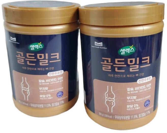 셀렉스 골든밀크 칼슘 비타민 아연 360g 2개 - 쿠팡