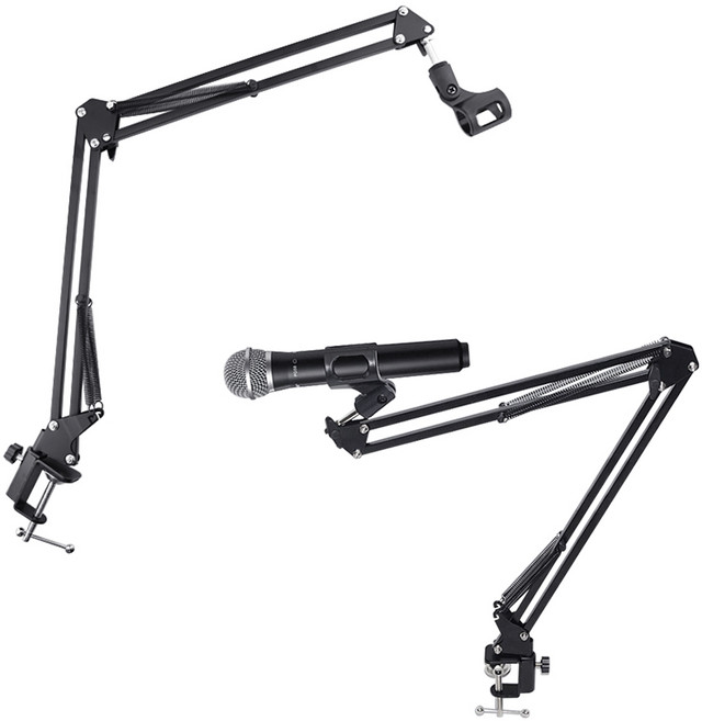 마이크 관절형 홀더 거치대 삼각대 녹음 노래 방송 촬영 액세서리, 1개