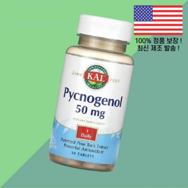 칼 KAL 피크노제놀 피크놀제놀 50mg 30정 Pycnogenol 30 Tablets, 칼 KAL 피크노제놀 피크놀제놀 50mg 30정 Pyc - 쿠팡