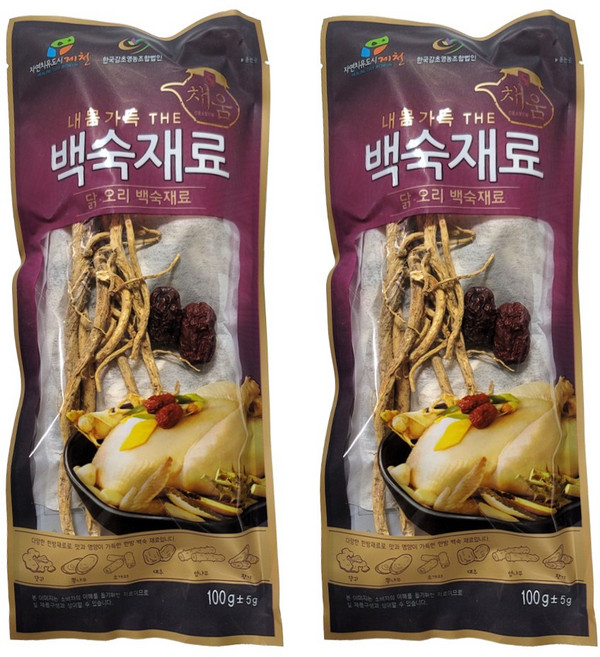 백숙재료 삼계탕 약재 국산 반티백 100g 1박스 50개