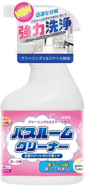 浴室清潔劑 500ml 強力去污 磁磚水垢清潔, 1個, 強力洗淨500ml(粉色)