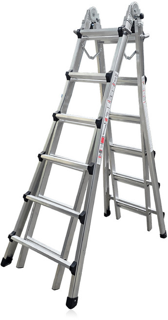 라이콤LS사다리 6단 (H형 불가) 알루미늄 다목적 접이식 A형 높이조절 가정용 산업용 안전사다리, 1개