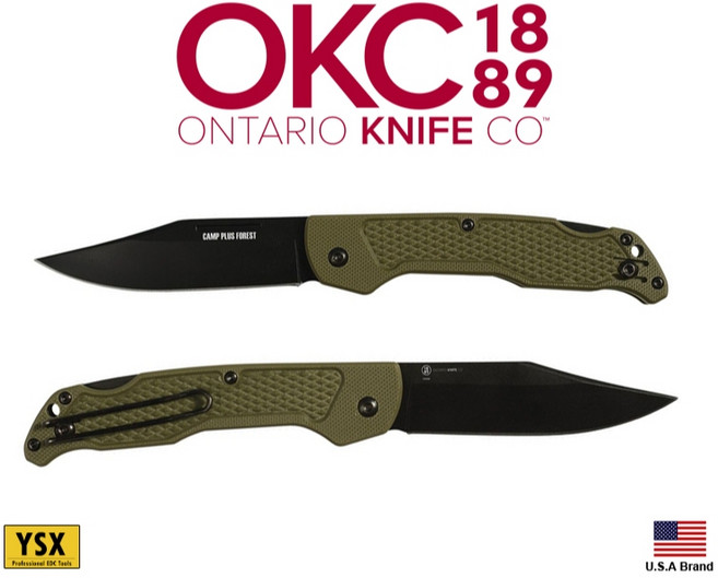 OKC Ontario Camp Plus FOREST 戶外露營折刀, 1個