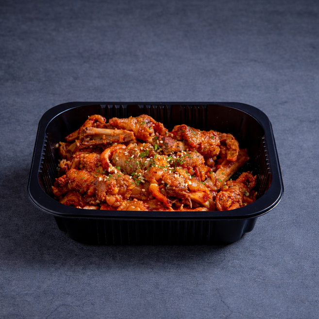 백선생 통뼈 튤립 불닭발 매운 닭발 프랜차이즈 체인점 숯불 양념 야외 캠핑 간식 술안주, 1개, 400g