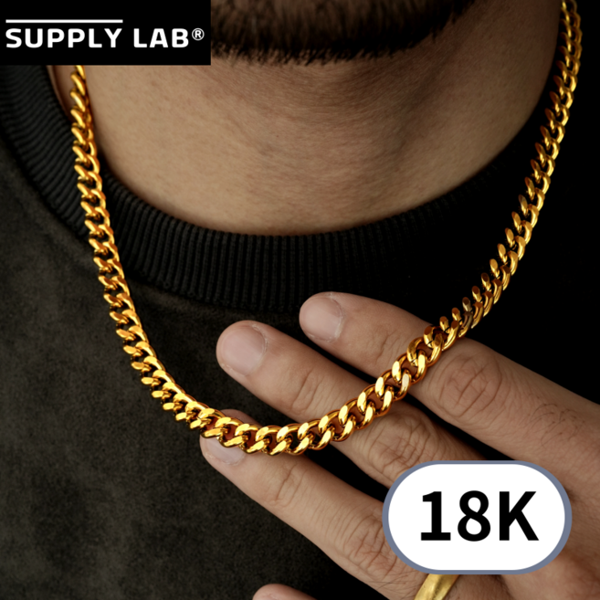 서플라이랩 쿠반체인 서지컬골드 남자 금목걸이