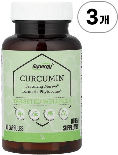 비타코스트 시너지 커큐민 Vitacost Synergy® Curcumin 60정, 3개 - 쿠팡