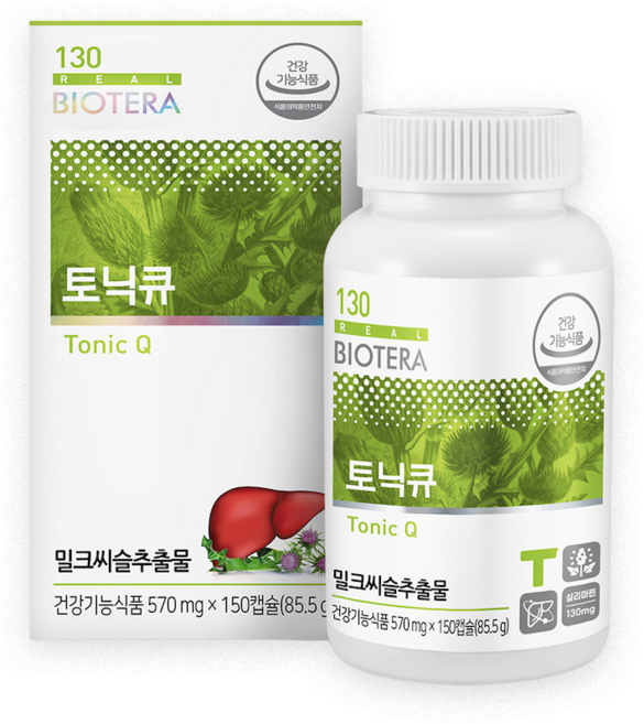 간건강 아미코젠 토닉큐 실리마린 타우린 피로회복 밀크씨슬 캡슐 간 영양제, 1개, 150정