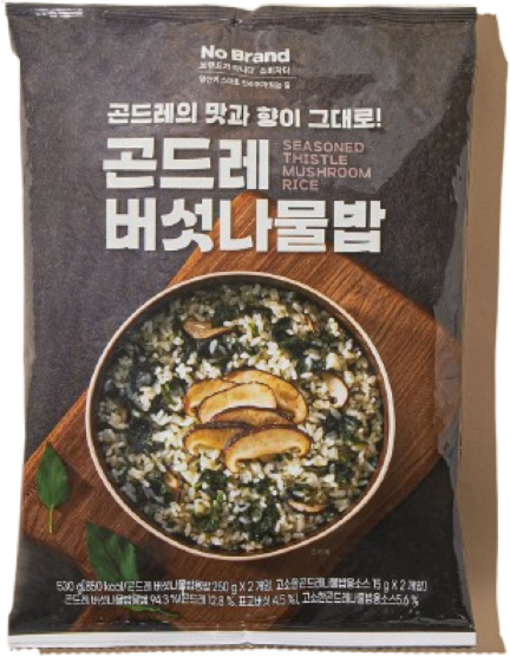 노브랜드 곤드레버섯나물밥, 3개, 530g