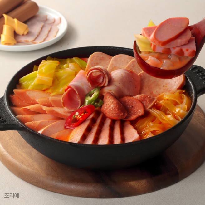 신의주 햄통통 부대찌개 냉동, 8개, 600g