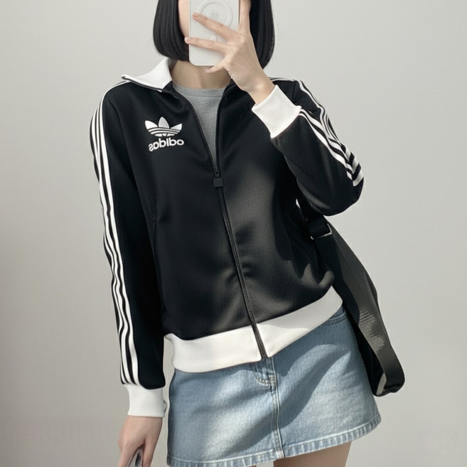 아디다스 트랙탑 져지 여성 noknd파우치