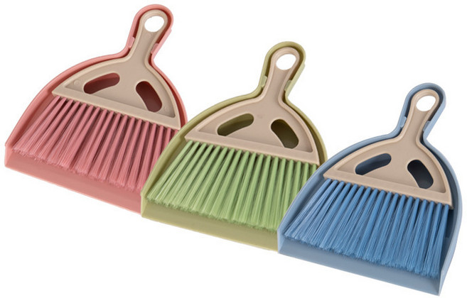 편리홈 초등 신학기 책상 미니 빗자루 세트, 그린,핑크,블루, 1세트