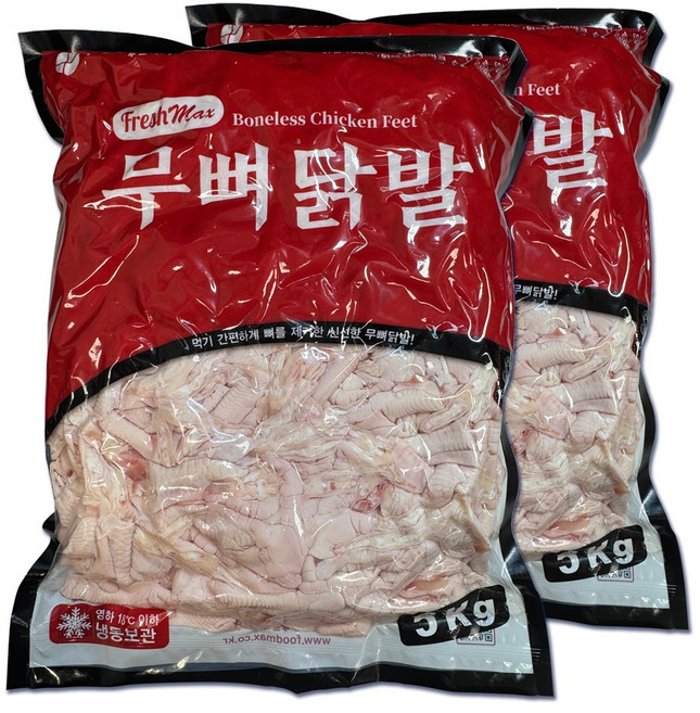 푸드맥스 닭발 원료 무뼈닭발, 5kg, 2개